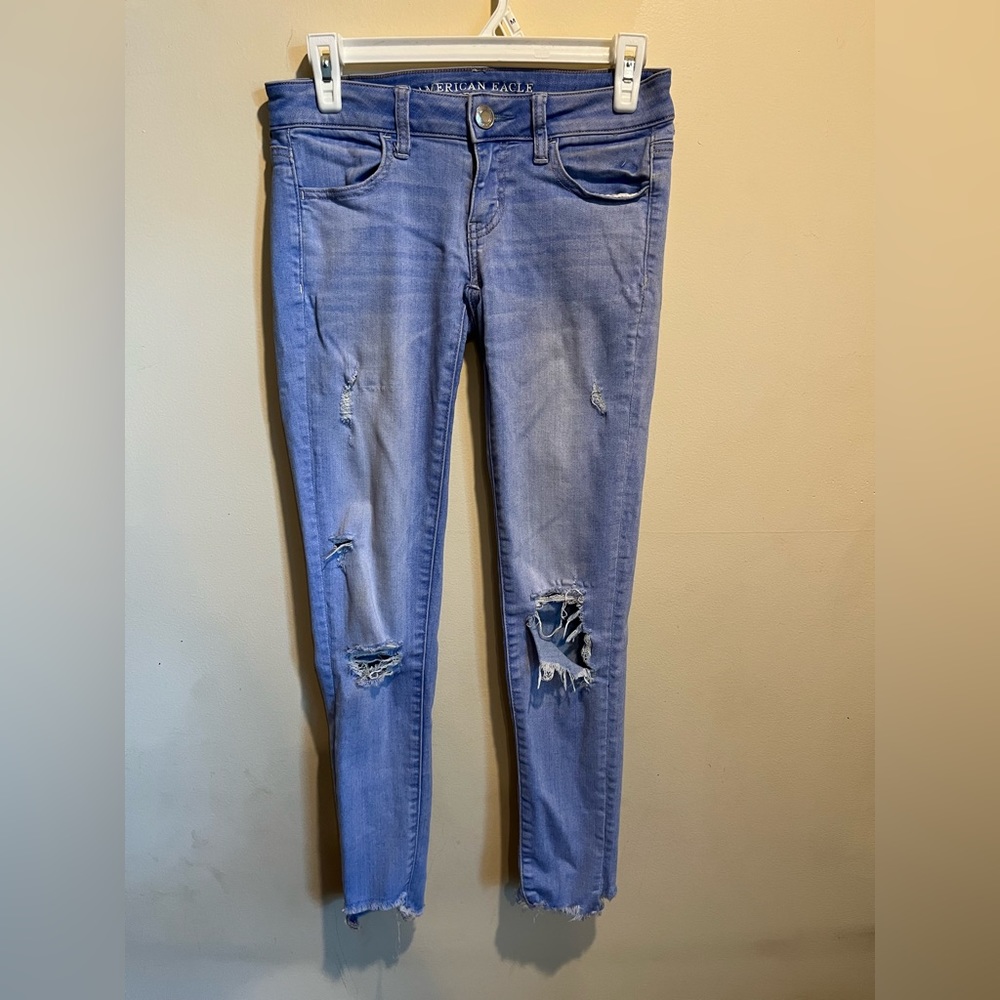 American Eagle Jeans | American Eagle Super Super Stretch Super Low Jeggings